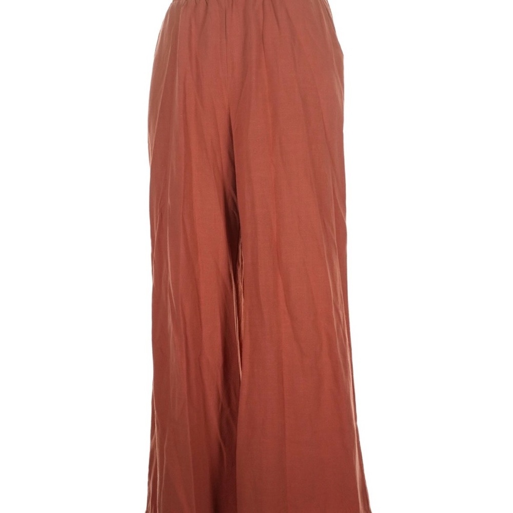 dip Wide-Leg Pants in Rust